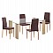 ΣΕΤ ΤΡΑΠΕΖΑΡΙΑΣ 5ΤΜΧ LADY HM11595 ΓΥΑΛΙ--ΜΕΤΑΛΛΟ--MDF ΣΕ SONAMA & ΚΑΦΕ ΥΦΑΣΜΑ