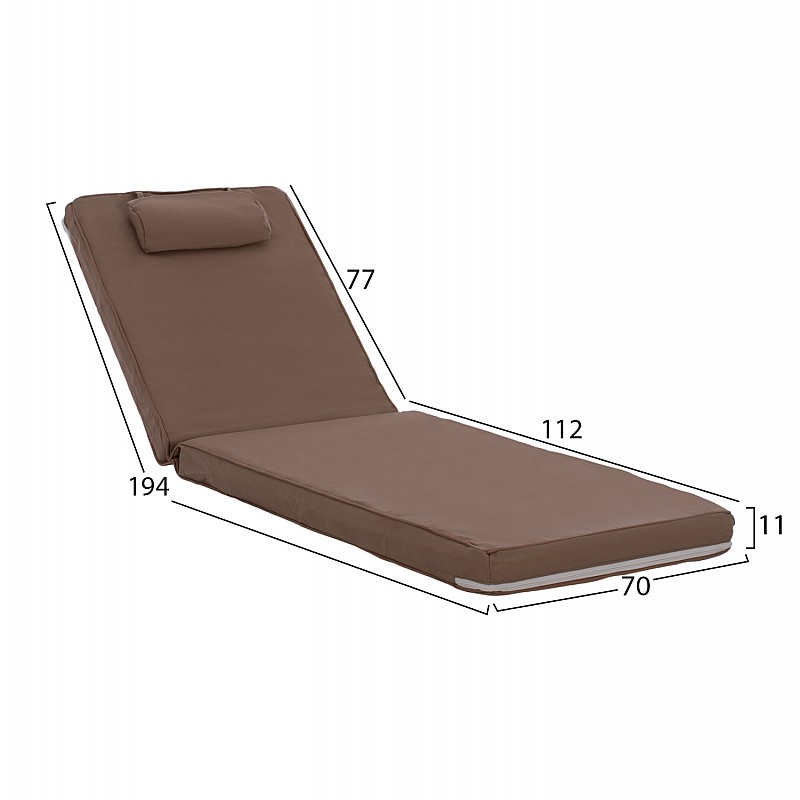 ΜΑΞΙΛΑΡΙ ΞΑΠΛΩΣΤΡΑΣ TEXTILENE 600gr/m2 2X1 SIFNOS ΜΟΚΑ HM11237.04T 194x70x11εκ. ΜΑΞΙΛΑΡΙ ΞΑΠΛΩΣΤΡΑΣ TEXTILENE 600gr/m2 2X1 SIFNOS ΜΟΚΑ HM11237.04T 194x70x11εκ.