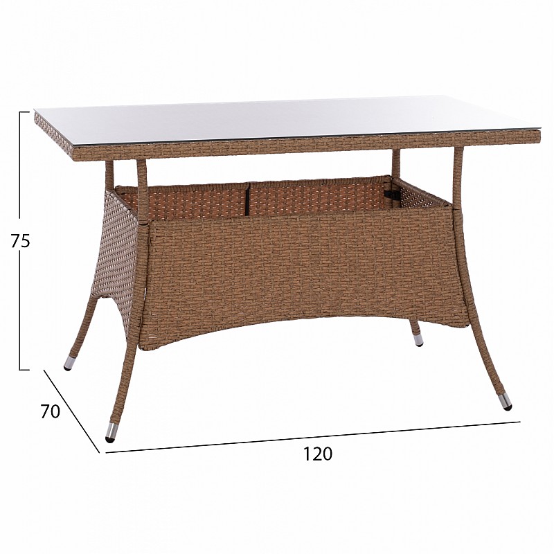 ΣΕΤ ΤΡΑΠΕΖΑΡΙΑΣ 5ΤΜΧ ΤΡΑΠ. 120Χ70 & ΠΟΛΥΘΡΟΝΕΣ WICKER RATTAN ΜΠΕΖ ΚΑΦΕ HM11712.32 ΣΕΤ ΤΡΑΠΕΖΑΡΙΑΣ 5ΤΜΧ ΤΡΑΠ. 120Χ70 & ΠΟΛΥΘΡΟΝΕΣ WICKER RATTAN ΜΠΕΖ ΚΑΦΕ HM11712.32