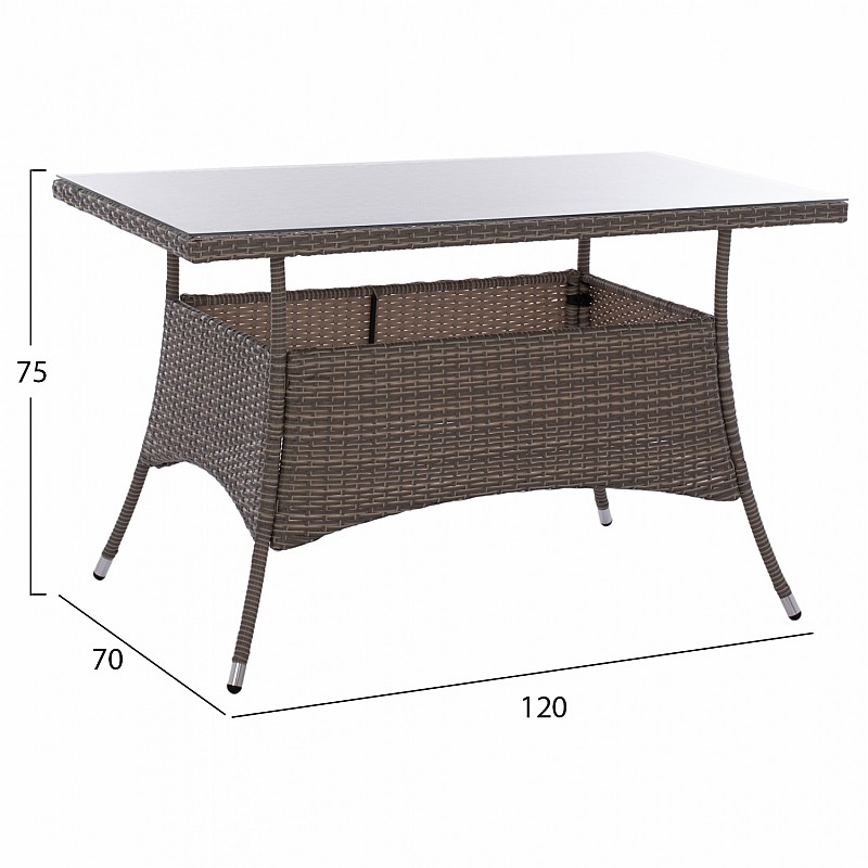 ΣΕΤ ΤΡΑΠΕΖΑΡΙΑΣ 5ΤΜΧ ΤΡΑΠ. 120Χ70 & ΠΟΛΥΘΡΟΝΕΣ WICKER RATTAN ΓΚΡΙ HM11712.31 ΣΕΤ ΤΡΑΠΕΖΑΡΙΑΣ 5ΤΜΧ ΤΡΑΠ. 120Χ70 & ΠΟΛΥΘΡΟΝΕΣ WICKER RATTAN ΓΚΡΙ HM11712.31