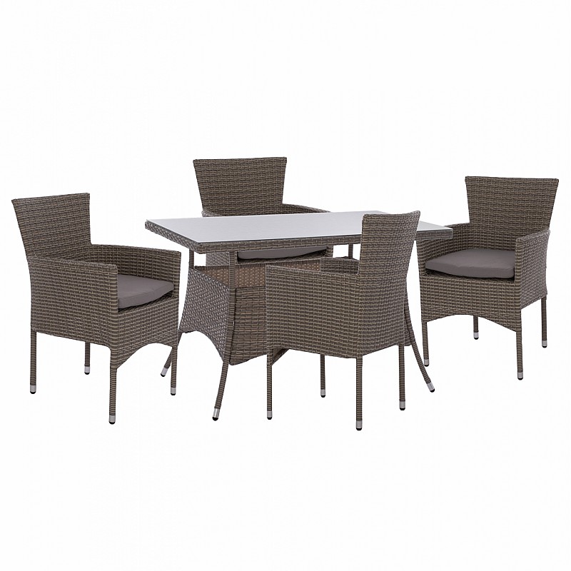 ΣΕΤ ΤΡΑΠΕΖΑΡΙΑΣ 5ΤΜΧ ΤΡΑΠ. 120Χ70 & ΠΟΛΥΘΡΟΝΕΣ WICKER RATTAN ΓΚΡΙ HM11712.31 ΣΕΤ ΤΡΑΠΕΖΑΡΙΑΣ 5ΤΜΧ ΤΡΑΠ. 120Χ70 & ΠΟΛΥΘΡΟΝΕΣ WICKER RATTAN ΓΚΡΙ HM11712.31