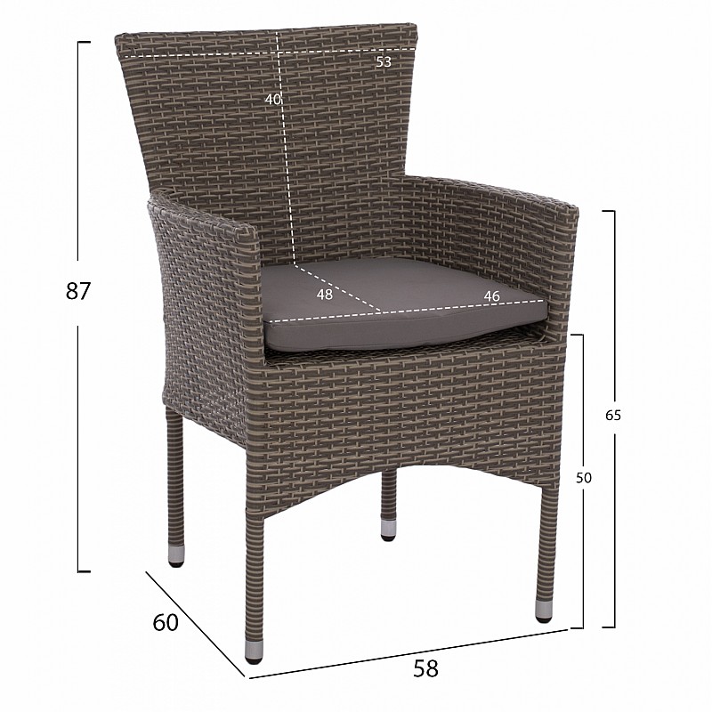 ΣΕΤ ΤΡΑΠΕΖΑΡΙΑΣ 5ΤΜΧ ΤΡΑΠ. 150Χ90 & ΠΟΛΥΘΡΟΝΕΣ WICKER RATTAN ΓΚΡΙ HM11714.01 ΣΕΤ ΤΡΑΠΕΖΑΡΙΑΣ 5ΤΜΧ ΤΡΑΠ. 150Χ90 & ΠΟΛΥΘΡΟΝΕΣ WICKER RATTAN ΓΚΡΙ HM11714.01