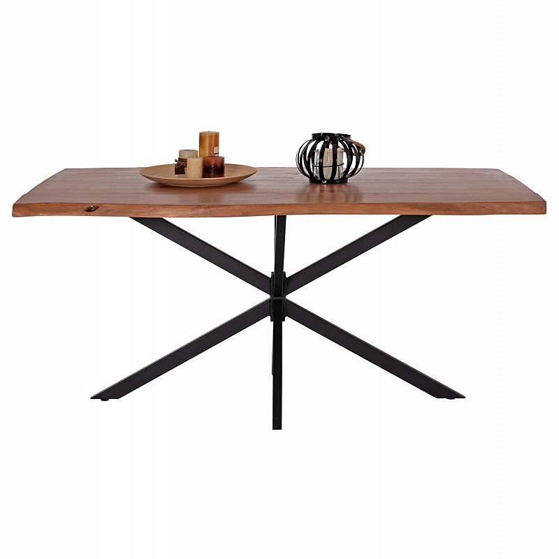 ΤΡΑΠΕΖΙ MONTANA HM11882 ΑΠΟ ΜΕΤΑΛΛΟ & ΕΠΙΦΑΝΕΙΑ ΑΠΟ ΜΑΣΙΦ ΞΥΛΟ ΑΚΑΚΙΑΣ 160x90x74,5εκ.