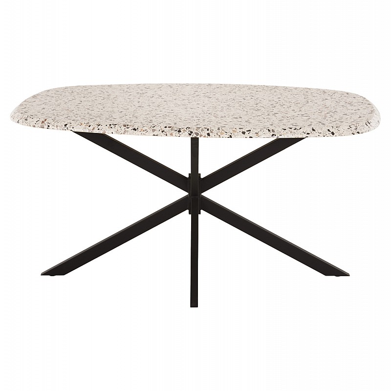 ΤΡΑΠΕΖΙ ΟΒΑΛ RODDEN HM11903.03 ΜΕ WERZALIT TERRAZZO-ΜΑΥΡΗ ΧΙΑΣΤΙ ΒΑΣΗ 146x94x75Υεκ