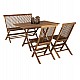 ΣΕΤ ΤΡΑΠΕΖΑΡΙΑΣ ΕΞΩΤ. ΧΩΡΟΥ 4ΤΜΧ KENDALL HM11953 ΜΑΣΙΦ ΞΥΛΟ TEAK ΦΥΣΙΚΟ