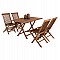 ΣΕΤ ΤΡΑΠΕΖΑΡΙΑΣ ΕΞΩΤ. ΧΩΡΟΥ 5ΤΜΧ KENDALL HM11955 ΜΑΣΙΦ ΞΥΛΟ TEAK ΦΥΣΙΚΟ