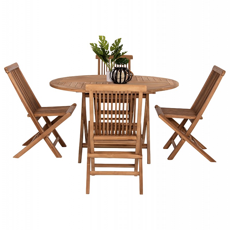 ΣΕΤ ΤΡΑΠΕΖΑΡΙΑΣ ΕΞΩΤ. ΧΩΡΟΥ 5ΤΜΧ KENDALL HM11956 ΜΑΣΙΦ ΞΥΛΟ TEAK ΦΥΣΙΚΟ