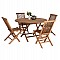 ΣΕΤ ΤΡΑΠΕΖΑΡΙΑΣ ΕΞΩΤ. ΧΩΡΟΥ 5ΤΜΧ KENDALL HM11956 ΜΑΣΙΦ ΞΥΛΟ TEAK ΦΥΣΙΚΟ