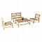 ΣΑΛΟΝΙ ΕΞΩΤ. ΧΩΡΟΥ 4ΤΜΧ LONDER HM11957 ΜΑΣΙΦ TEAK-ΣΥΝΘ.RATTAN-ΦΥΣΙΚΟ