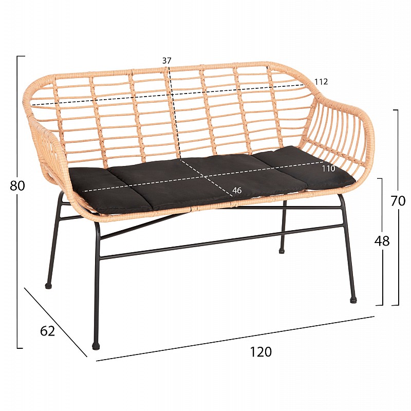 ΣΕΤ ΣΑΛΟΝΙ ΕΞΩΤΕΡΙΚΟΥ ΧΩΡΟΥ 4ΤΜΧ ALLEGRA HM21052 WICKER-ΜΕΤΑΛΛΟ ΣΕΤ ΣΑΛΟΝΙ ΕΞΩΤΕΡΙΚΟΥ ΧΩΡΟΥ 4ΤΜΧ ALLEGRA HM21052 WICKER-ΜΕΤΑΛΛΟ