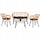 ΣΕΤ ΣΑΛΟΝΙ ΕΞΩΤΕΡΙΚΟΥ ΧΩΡΟΥ 4ΤΜΧ ALLEGRA HM21052 WICKER-ΜΕΤΑΛΛΟ