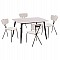 ΣΕΤ ΤΡΑΠΕΖΑΡΙΑΣ 5ΤΜΧ RAVEN HM21067.01 ΚΕΡΑΜΙΚΟ TOP ΛΕΥΚΟ ΜΑΡΜΑΡΟ--ΜΕΤΑΛΛΟ