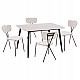 ΣΕΤ ΤΡΑΠΕΖΑΡΙΑΣ 5ΤΜΧ RAVEN HM21067.01 ΚΕΡΑΜΙΚΟ TOP ΛΕΥΚΟ ΜΑΡΜΑΡΟ--ΜΕΤΑΛΛΟ