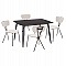 ΣΕΤ ΤΡΑΠΕΖΑΡΙΑΣ 5ΤΜΧ RAVEN HM21067.02 ΚΕΡΑΜΙΚΟ TOP ΜΑΥΡΟ ΜΑΡΜΑΡΟ--ΜΕΤΑΛΛΟ