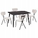 ΣΕΤ ΤΡΑΠΕΖΑΡΙΑΣ 5ΤΜΧ RAVEN HM21067.02 ΚΕΡΑΜΙΚΟ TOP ΜΑΥΡΟ ΜΑΡΜΑΡΟ--ΜΕΤΑΛΛΟ