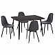 ΣΕΤ ΤΡΑΠΕΖΑΡΙΑΣ 5ΤΜΧ RAVEN HM21068.02 ΚΕΡΑΜΙΚΟ TOP ΜΑΥΡΟ ΜΑΡΜΑΡΟ--ΓΚΡΙ ΥΦΑΣΜΑ