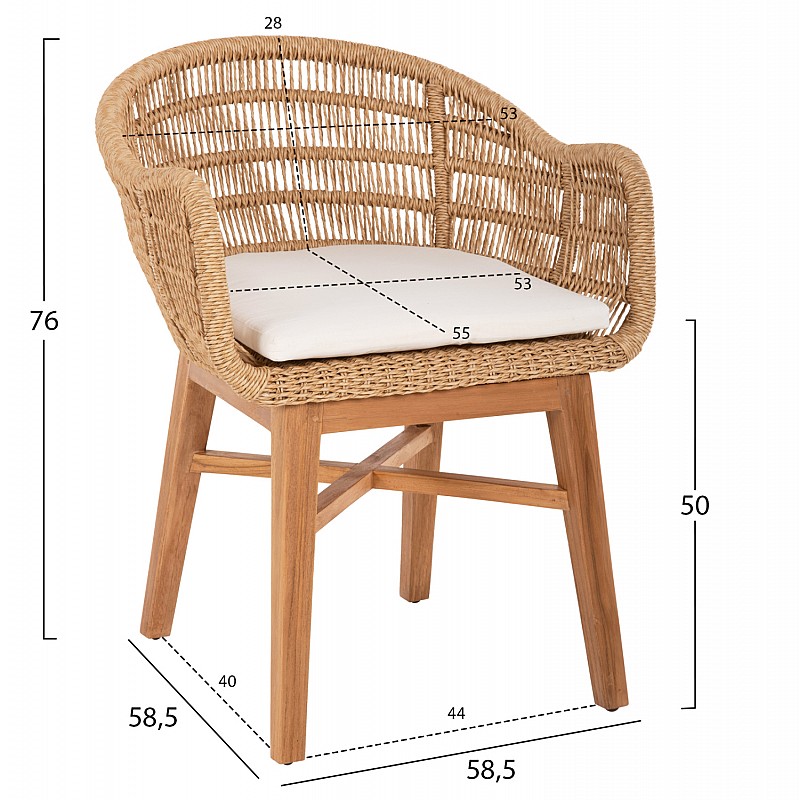 ΣΕΤ ΤΡΑΠΕΖΑΡΙΑΣ 5ΤΜΧ LAMORA HM21074.02 ΣΤΡΟΓΓΥΛΟ ΤΡΑΠΕΖΙ Φ120εκ. & 4 ΚΑΡΕΚΛΕΣ