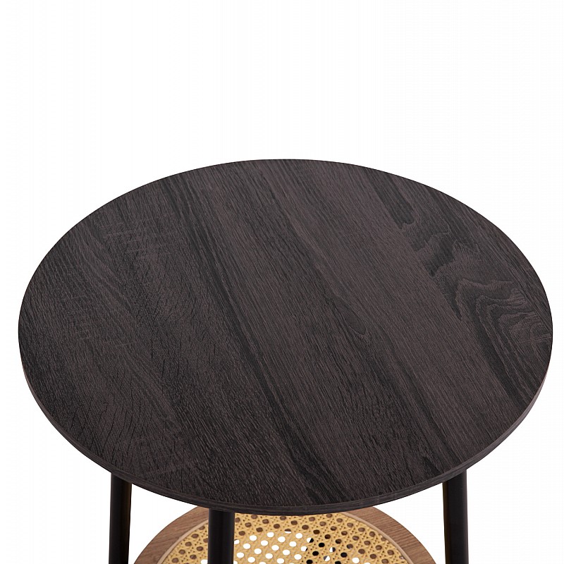 ΣΕΤ 2ΤΜΧ ΤΡΑΠΕΖΙΑ ΣΑΛΟΝΙΟΥ SEWELL HM21087 MDF-ΜΕΤΑΛΛΟ-ΣΥΝΘΕΤΙΚΟ RATTAN Φ80εκ & Φ45εκ