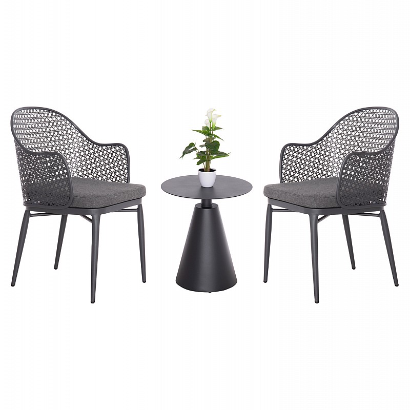 ΣΕΤ LOUNGE 3TMX ΕΞ.ΧΩΡΟΥ OREGO HM21106.01 ΑΛΟΥΜΙΝΙΟ ΣΕ ΣΚΟΥΡΟ ΓΚΡΙ