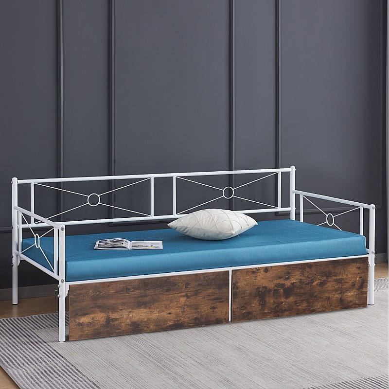 ΚΡΕΒΑΤΙ-ΚΑΝΑΠΕΣ BERNIE HM21121.01 ΛΕΥΚΟΣ ΜΕΤΑΛ.ΣΚΕΛΕΤΟΣ & 2 ΣΥΡΤΑΡΙΑ- ΓΙΑ 190x90εκ. ΚΡΕΒΑΤΙ-ΚΑΝΑΠΕΣ BERNIE HM21121.01 ΛΕΥΚΟΣ ΜΕΤΑΛ.ΣΚΕΛΕΤΟΣ & 2 ΣΥΡΤΑΡΙΑ- ΓΙΑ 190x90εκ.