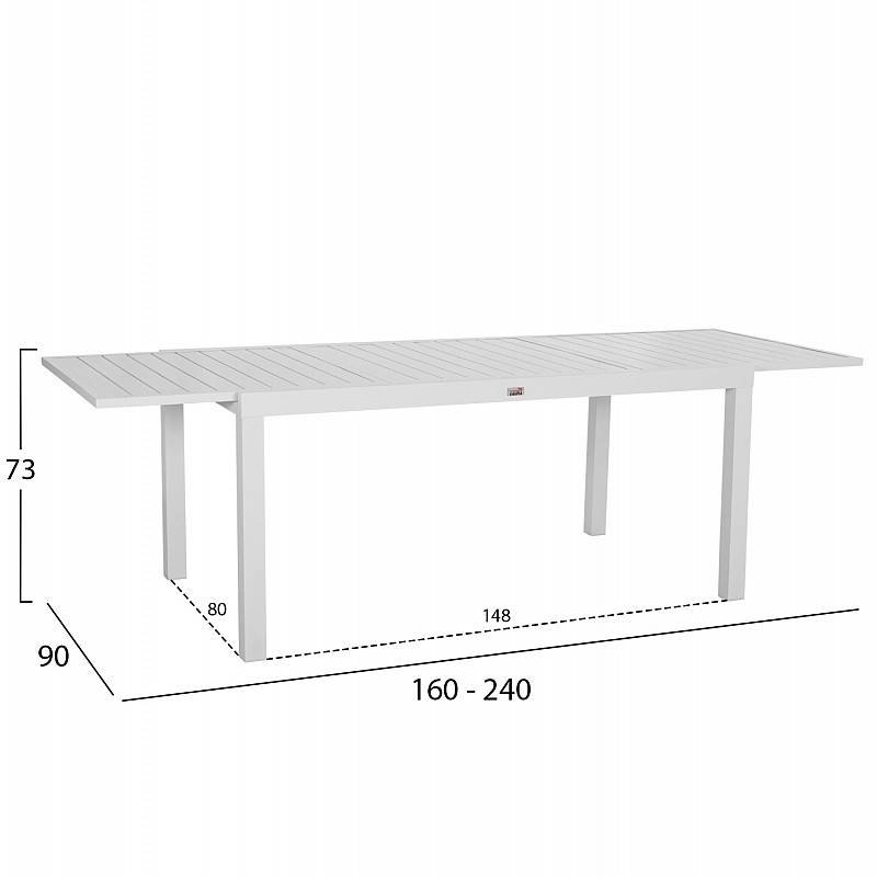 ΣΕΤ ΤΡΑΠΕΖΑΡΙΑΣ ΕΞ.ΧΩΡΟΥ 7ΤΜΧ KRUM HM21132 ΛΕΥΚΟ ΑΛΟΥΜΙΝΙΟ--P.E.TWISTED RATTAN