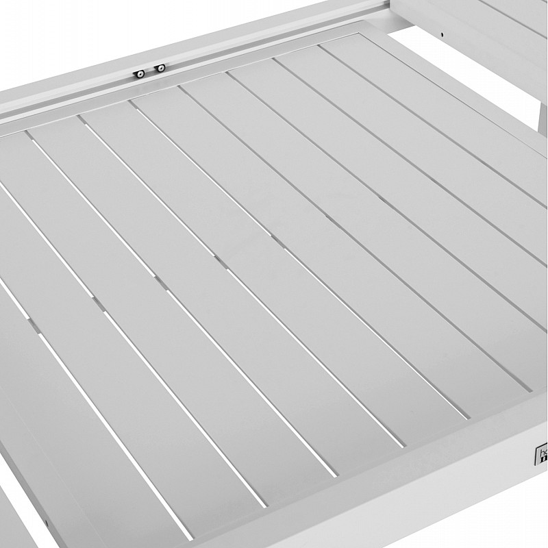 ΣΕΤ ΤΡΑΠΕΖΑΡΙΑΣ ΕΞ.ΧΩΡΟΥ 7ΤΜΧ KRUM HM21132 ΛΕΥΚΟ ΑΛΟΥΜΙΝΙΟ--P.E.TWISTED RATTAN