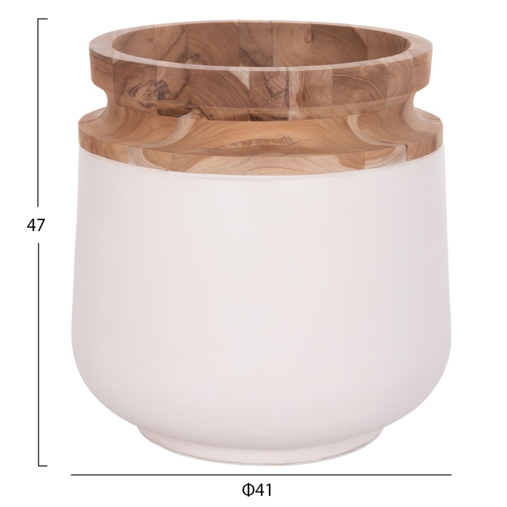 ΔΙΑΚΟΣΜΗΤΙΚΑ ΒΑΖΑ ΔΑΠΕΔΟΥ 2ΤΜΧ LINTER HM21140.02 FIBER CEMENT ΛΕΥΚΟ-ΞΥΛΟ ΤΕΑΚ 47Υ & 60Υεκ
