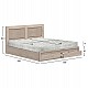ΚΡΕΒΑΤΙ ΔΙΠΛΟ ΜΕ ΣΥΡΤΑΡΙΑ & ΣΤΡΩΜΑ CAPRI HM21169 ΜΕΛΑΜΙΝΗ SONAMA--ΓΙΑ 150x200εκ