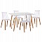 ΣΕΤ ΤΡΑΠΕΖΑΡΙΑΣ 5ΤΜΧ MINIMAL HM21172 MDF TOP ΣΕ ΛΕΥΚΟ-ΣΚΕΛΕΤΟΣ ΣΕ ΦΥΣΙΚΟ ΞΥΛΟΥ