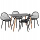 ΣΕΤ ΤΡΑΠΕΖΑΡΙΑΣ 5ΤΜΧ LIO HM21175 MDF TOP & ΠΟΛΥΠΡΟΠΥΛΕΝΙΟ ΣΕ ΜΑΥΡΟ ΣΕΤ ΤΡΑΠΕΖΑΡΙΑΣ 5ΤΜΧ LIO HM21175 MDF TOP & ΠΟΛΥΠΡΟΠΥΛΕΝΙΟ ΣΕ ΜΑΥΡΟ