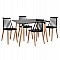 ΣΕΤ ΤΡΑΠΕΖΑΡΙΑΣ 5ΤΜΧ MINIMAL HM21178 MDF TOP ΣΕ ΜΑΥΡΟ-ΣΚΕΛΕΤΟΣ ΣΕ ΦΥΣΙΚΟ ΞΥΛΟΥ