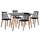 ΣΕΤ ΤΡΑΠΕΖΑΡΙΑΣ 5ΤΜΧ MINIMAL HM21178 MDF TOP ΣΕ ΜΑΥΡΟ-ΣΚΕΛΕΤΟΣ ΣΕ ΦΥΣΙΚΟ ΞΥΛΟΥ