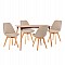 ΣΕΤ ΤΡΑΠΕΖΑΡΙΑΣ 5ΤΜΧ VEGAS HM21180 MDF TOP ΣΕ ΦΥΣΙΚΟ--ΥΦΑΣΜΑ ΜΠΕΖ