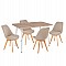 ΣΕΤ ΤΡΑΠΕΖΑΡΙΑΣ 5ΤΜΧ PALOMA HM10382 MDF TOP ΣΕ SONAMA--ΜΠΕΖ ΚΑΡΕΚΛΕΣ