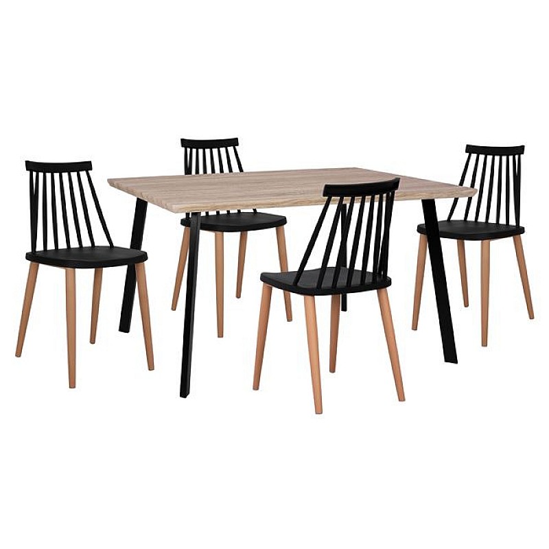 ΣΕΤ 5ΤΜΧ ΤΡΑΠΕΖΙ 140x80x76 cm SONAMA & ΚΑΡΕΚΛΕΣ VANESSA ΜΑΥΡΕΣ ΜΕΤΑΛΛΙΚΑ ΠΟΔΙΑ HM11037 ΣΕΤ 5ΤΜΧ ΤΡΑΠΕΖΙ 140x80x76 cm SONAMA & ΚΑΡΕΚΛΕΣ VANESSA ΜΑΥΡΕΣ ΜΕΤΑΛΛΙΚΑ ΠΟΔΙΑ HM11037