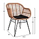 ΣΕΤ 7ΤΜΧ ALLEGRA WICKER ΜΕ ΤΡΑΠΕΖΙ 160X90X78Υ ΜΠΕΖ & ΜΑΥΡΟ ΧΡΩΜΑ HM10513