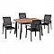 ΣΕΤ 5 ΤΜΧ ΜΕ ΤΡΑΠΕΖΙ POLYWOOD& ΠΟΛΥΘΡΟΝΕΣ MILLER ΓΚΡΙ HM10503.10