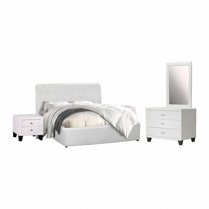 ΣΕΤ ΚΡΕΒΑΤΟΚΑΜΑΡΑΣ 4 ΤΜΧ T. CHESTERFIELD ΛΕΥΚΟ HM11268.02 ΣΕΤ ΚΡΕΒΑΤΟΚΑΜΑΡΑΣ 4 ΤΜΧ T. CHESTERFIELD ΛΕΥΚΟ HM11268.02