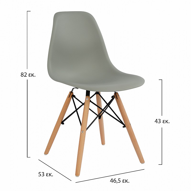ΣΕΤ ΤΡΑΠΕΖΑΡΙΑΣ 5 ΤΜΧ ΤΡΑΠΕΖΙ MINIMAL ΜΕ ΚΑΡΕΚΛΕΣ TWIST ΓΚΡΙ HM10229.10 120x80x73 cm