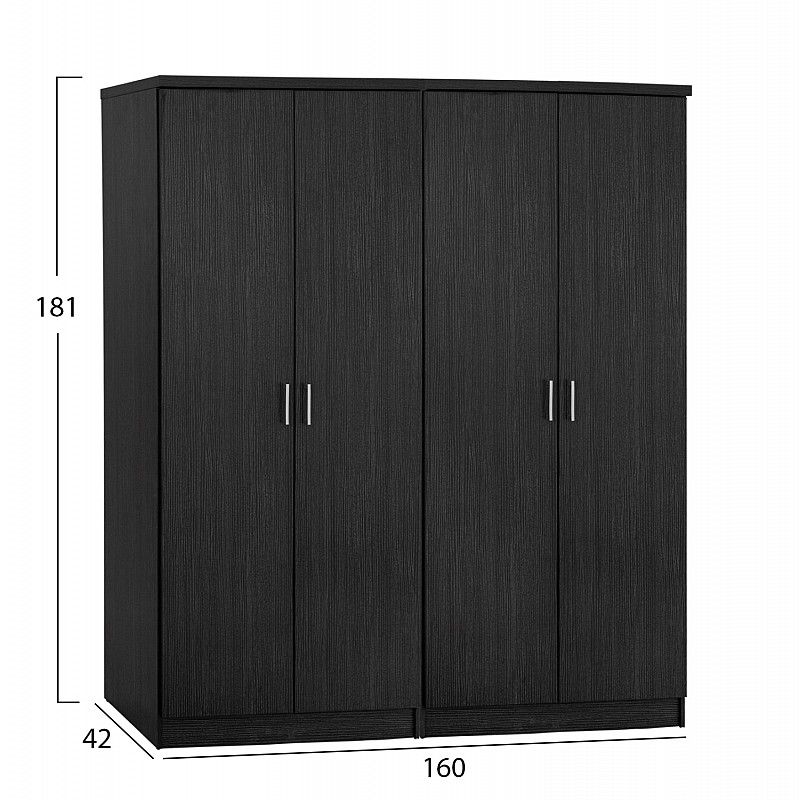 ΣΕΤ 2 ΤΜΧ ΝΤΟΥΛΑΠΑ 4ΦΥΛΛΗ ZEBRANO 160X42X181 HM11350.01 ΣΕΤ 2 ΤΜΧ ΝΤΟΥΛΑΠΑ 4ΦΥΛΛΗ ZEBRANO 160X42X181 HM11350.01