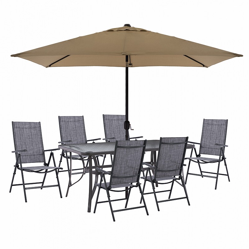 ΣΕΤ ΤΡΑΠΕΖΑΡΙΑ 8ΤΜΧ ΤΡΑΠΕΖΙ ΜΕ ΠΟΛΥΘΡΟΝΕΣ 7ΘΕΣΕΩΝ ΠΤΥ/ΝΗ & ΟΜΠΡΕΛΑ ΜΟΚΑ ΓΚΡΙ HM11479 ΣΕΤ ΤΡΑΠΕΖΑΡΙΑ 8ΤΜΧ ΤΡΑΠΕΖΙ ΜΕ ΠΟΛΥΘΡΟΝΕΣ 7ΘΕΣΕΩΝ ΠΤΥ/ΝΗ & ΟΜΠΡΕΛΑ ΜΟΚΑ ΓΚΡΙ HM11479