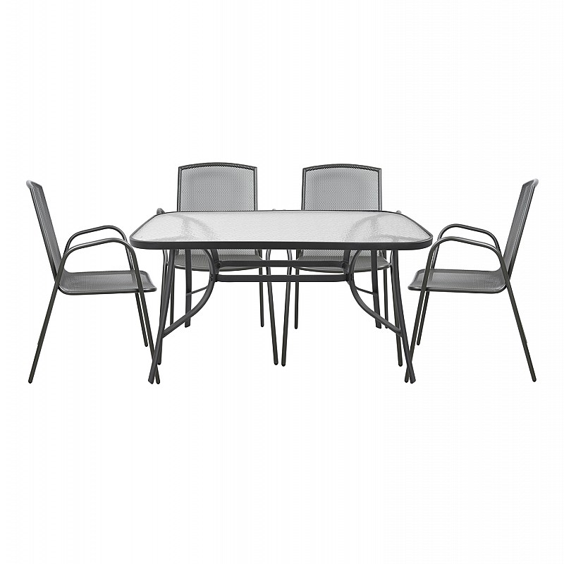 ΣΕΤ ΤΡΑΠΕΖΑΡΙΑ 5ΤΜΧ ΤΡΑΠΕΖΙ ΓΚΡΙ & 4 ΚΑΡΕΚΛΕΣ ΠΟΛΥΘΡΟΝΕΣ ΑΝΘΡΑΚΙ