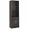 ΒΙΒΛΙΟΘΗΚΗ ΜΕΛΑΜΙΝΗΣ ENSLEY HM2027.01 ZEBRANO 60X30X180 εκ.