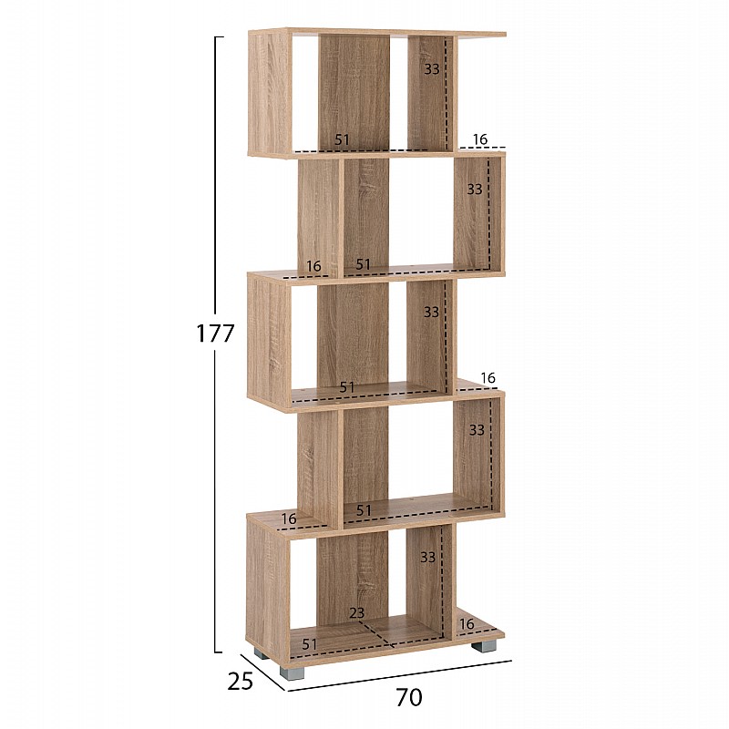 ΒΙΒΛΙΟΘΗΚΗ ΜΕΛΑΜΙΝΗΣ EZIR HM2385.02 SONAMA 70x25x177Υ εκ. ΒΙΒΛΙΟΘΗΚΗ ΜΕΛΑΜΙΝΗΣ EZIR HM2385.02 SONAMA 70x25x177Υ εκ.