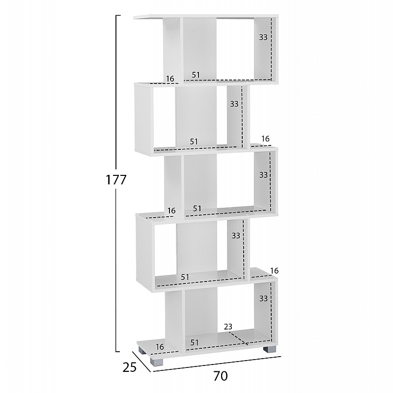 ΒΙΒΛΙΟΘΗΚΗ ΜΕΛΑΜΙΝΗΣ HM2385.04 ΛΕΥΚΗ 70x25x177 εκ. ΒΙΒΛΙΟΘΗΚΗ ΜΕΛΑΜΙΝΗΣ HM2385.04 ΛΕΥΚΗ 70x25x177 εκ.
