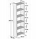 ΒΙΒΛΙΟΘΗΚΗ CLASSIKER HM9226.13 ΜΕΛΑΜΙΝΗΣ ΓΚΡΙ-ΛΕΥΚΟ 48,5x22x160Υεκ. ΒΙΒΛΙΟΘΗΚΗ CLASSIKER HM9226.13 ΜΕΛΑΜΙΝΗΣ ΓΚΡΙ-ΛΕΥΚΟ 48,5x22x160Υεκ.
