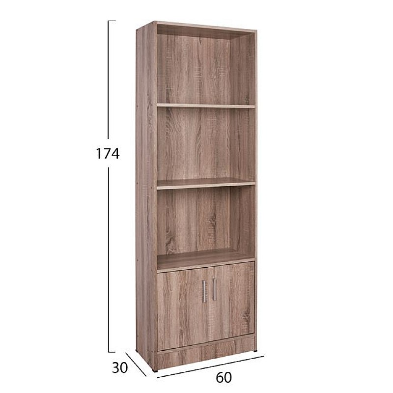 ΒΙΒΛΙΟΘΗΚΗ ΜΕΛΑΜΙΝΗΣ HAYDEN HM2269.02 ΣΕ ΧΡΩΜΑ SONAMA 60x30x174Υεκ. ΒΙΒΛΙΟΘΗΚΗ ΜΕΛΑΜΙΝΗΣ HAYDEN HM2269.02 ΣΕ ΧΡΩΜΑ SONAMA 60x30x174Υεκ.