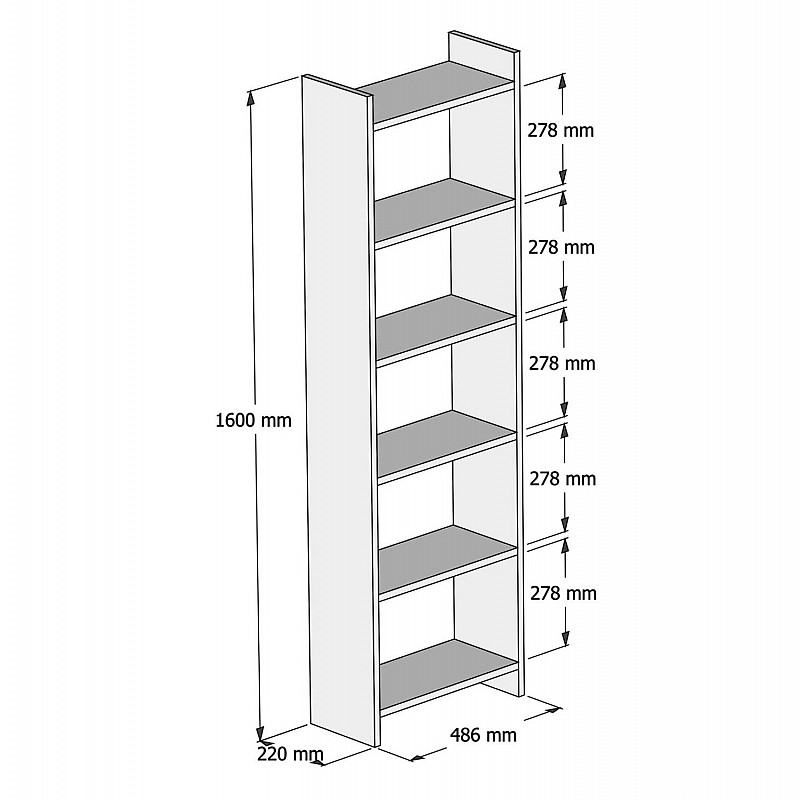 ΒΙΒΛΙΟΘΗΚΗ CLASSIKER HM9226.11 ΜΕΛΑΜΙΝΗΣ ΛΕΥΚH 48,5x22x160Υεκ. ΒΙΒΛΙΟΘΗΚΗ CLASSIKER HM9226.11 ΜΕΛΑΜΙΝΗΣ ΛΕΥΚH 48,5x22x160Υεκ.