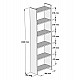 ΒΙΒΛΙΟΘΗΚΗ CLASSIKER HM9226.11 ΜΕΛΑΜΙΝΗΣ ΛΕΥΚH 48,5x22x160Υεκ. ΒΙΒΛΙΟΘΗΚΗ CLASSIKER HM9226.11 ΜΕΛΑΜΙΝΗΣ ΛΕΥΚH 48,5x22x160Υεκ.