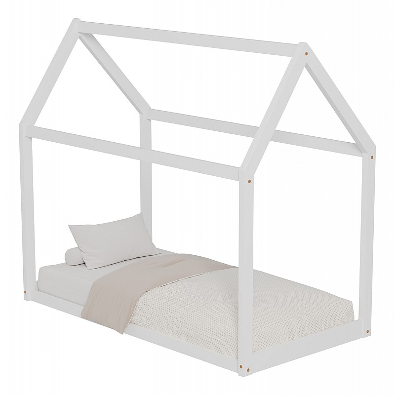 ΚΡΕΒΑΤΙ ΠΑΙΔΙΚΟ PEPE HM678.03 τ.MONTESSORI ΞΥΛΟ ΠΕΥΚΟ ΛΕΥΚΟ- 140x70εκ